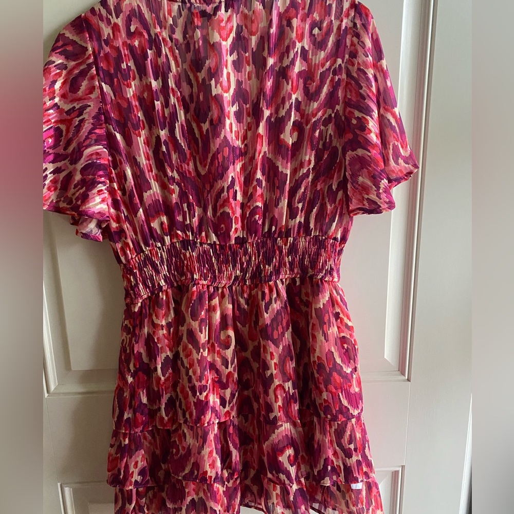 Zara Aztec Print Ruffle Tier Dress - Picture 2 of 7